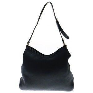 Gucci Fringe Marrakech Bag Shoulder Tassel Leather Black